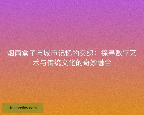 烟雨盒子与城市记忆的交织：探寻数字艺术与传统文化的奇妙融合