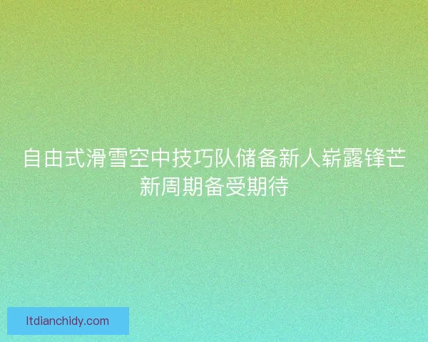 自由式滑雪空中技巧队储备新人崭露锋芒新周期备受期待