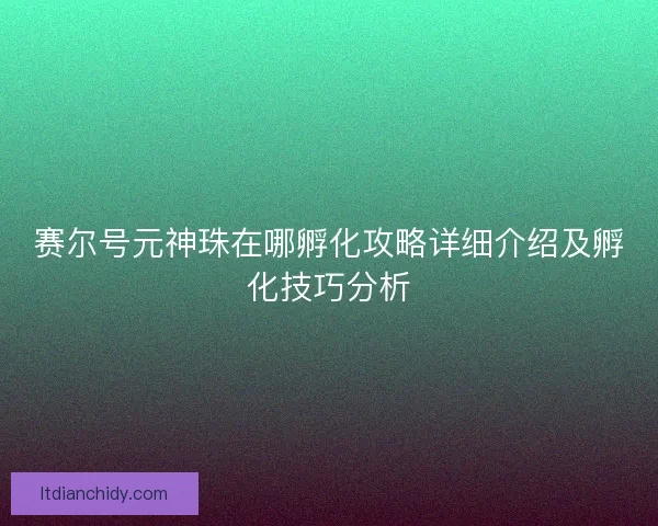 赛尔号元神珠在哪孵化攻略详细介绍及孵化技巧分析 赛尔号元神珠在哪孵化攻略详细介绍及孵化技巧分析